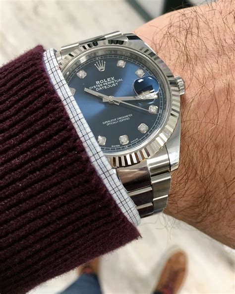 rolex datejust usato blu|rolex datejust 41 126334.